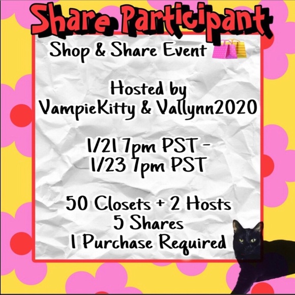 I am Participant #26! Shop Follow and Share these amazing closets and poshers!! - Picture 1 of 1